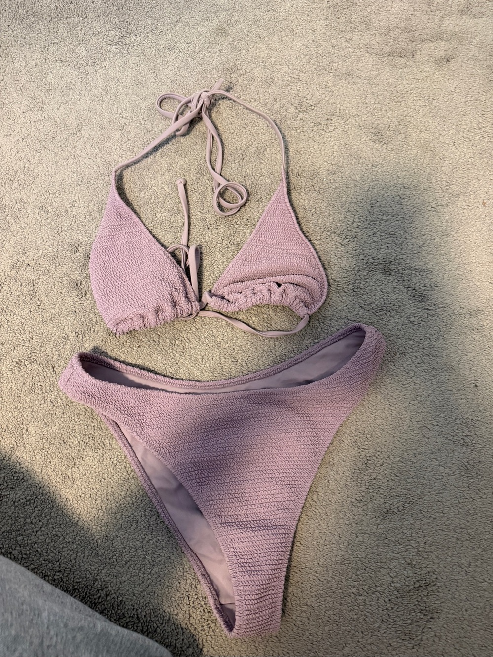PacSun Swim Lilac Textured Bikini Set